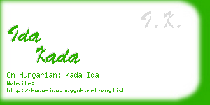 ida kada business card